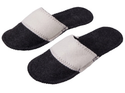 Тапочки двухцветные для бани и сауны «Healing», Цвет серый/белый
