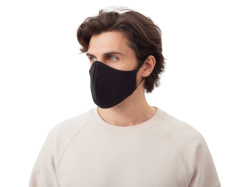 Маска для лица многоразовая с фиксаторами, Цвет черный
