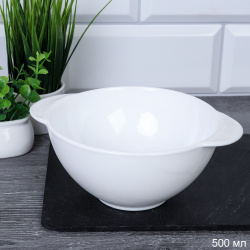 Бульонница 500 мл с ручками / FA-XTW55 (WHITE) /уп 48/