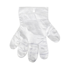 Перчатки полиэтиленовые одноразовые ОТРЫВНЫЕ, КОМПЛЕКТ 50 пар (100 шт.), размер L, 5 мкм, ELEGREEN, ГППНДПО-L