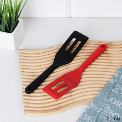 Лопатка с прорезями 20 см силиконовая / GR-720 /уп 300/ 0,04