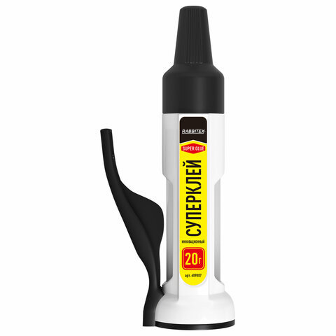 Клей секундный "HQ" суперклей УЛЬТРАПРОЧНЫЙ, ДОЗАТОР + 2 иглы для точечных работ, RABBITEX, 609807