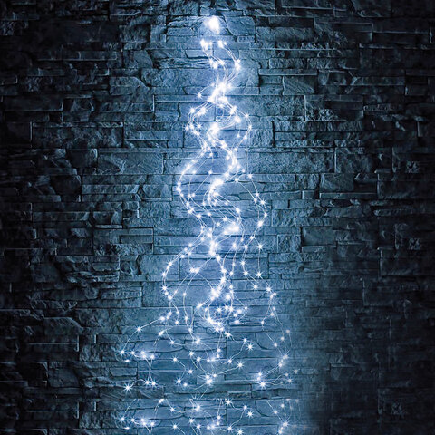 Электрогирлянда-конский хвост комнатная, 2 м, 200 LED, холодный белый, 220 V, ЗОЛОТАЯ СКАЗКА, 591366