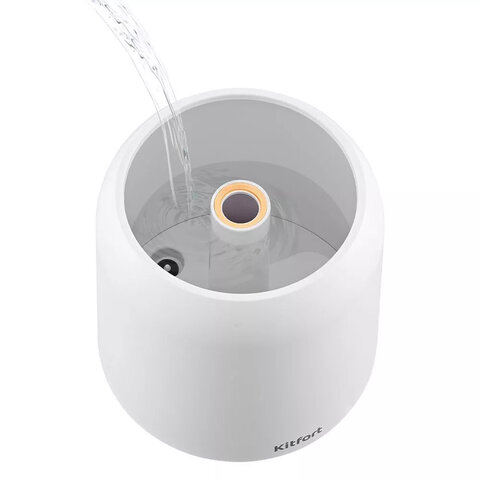 Увлажнитель воздуха KITFORT КТ-2896, объем бака 3,5 л, 24 Вт, арома-контейнер, гигрометр белый/зеленый