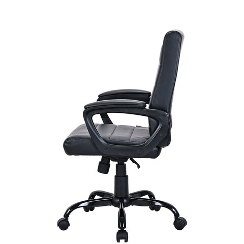 Кресло BRABIX "Win MG-353", кожзаменитель, разборное пятилучие, черное, 532981