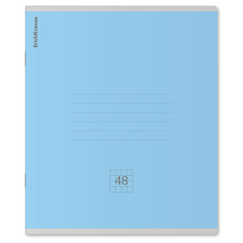 Тетрадь А5, 48 л., скоба, клетка, обложка картон, ERICH KRAUSE "КЛАССИКА", микс в спайке, 56099