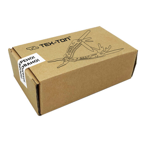 Мультитул армейский туристический с сумкой "22 в 1", пассатижи + 11 бит, нож, ТЕХ-ТОП, 671242