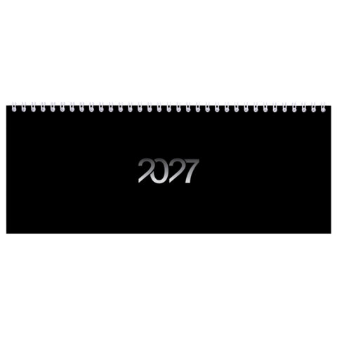 Планинг датированный 2027 285х112 мм, STAFF, гребень, картонная обложка, 64 листа, "Black style", 117854