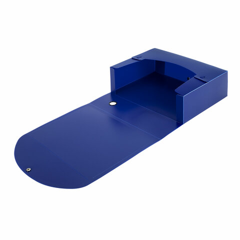 Короб архивный 330х245х100 мм, пластик разборный, до 900 листов, синий, 0,9 мм, BRAUBERG EXTRA, 272894