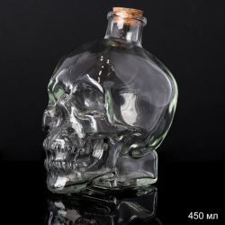Графин-штоф Череп 450 мл / CH-400 /уп 30/ пробковая крышка