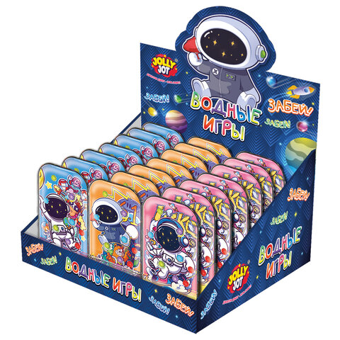 Водная игра КОСМОНАВТЫ, 11х6 см, мячики, ассорти, 3 вида, дисплей, JOLLY JOT (ДЖОЛЛИ ДЖОТ), 665996