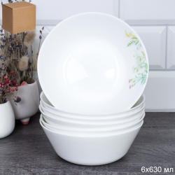 Набор суповых тарелок 6 штук 630 мл Дэй / FLMLTW60 (23004-1) /уп 48/ Летний сад