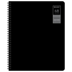 Тетради ДЭК А5 48 л. КОМПЛЕКТ 4 шт., BRAUBERG, гребень, клетка, 80г/м, SoftTouch, "Black Classic", 405578