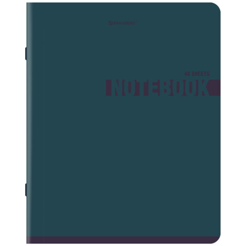Тетрадь А5, 48 л., BRAUBERG, скоба, клетка, SoftTouch, "NoteColor", (микс в спайке), 405326
