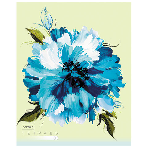 Тетрадь А5 96л. HATBER скоба, клетка, тиснение, Красочные лепестки (микс в спайке), 0, 96Т5тВ1