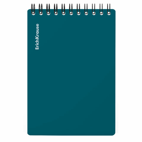 Блокнот МАЛЫЙ ФОРМАТ А6, 102х146 мм, 80 л., спираль, пластик, клетка, ERICH KRAUSE, "Reef", 63649