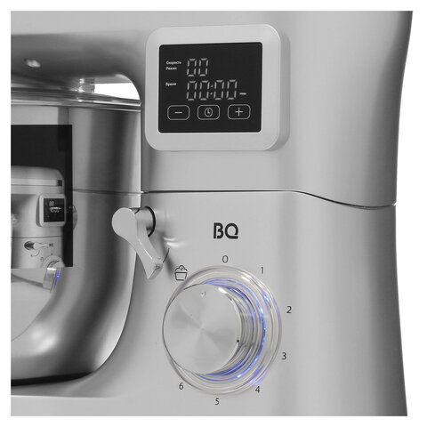 Миксер планетарный BQ (БИ-КЬЮ) MX640, 1600Вт, 6 скоростей, 3 насадки, металлическая ч, 86194435