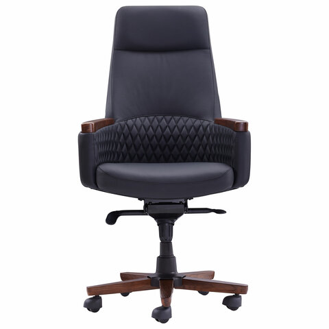 Кресло HAWASAN ''Desire EX-771'', мультиблок, дерево, натуральная кожа, черное, 532935