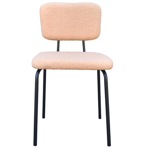 Стулья BRABIX "Ideal CF-080", КОМПЛЕКТ 4 шт., черный каркас, букле бежевый, 533255