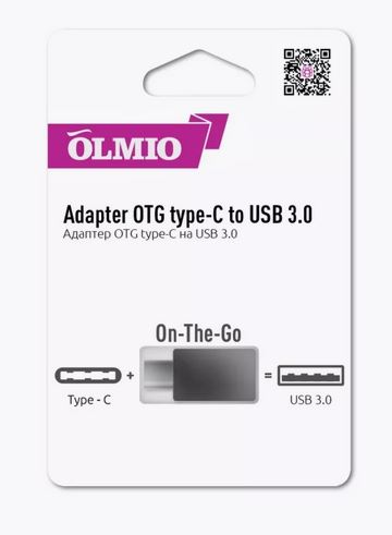 Адаптер "On-The-Go" type-C to USB 3.0, OLMIO