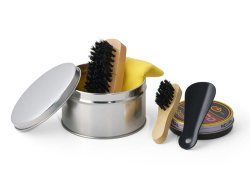 Набор для чистки обуви «COBB», Цвет сатин серебристый