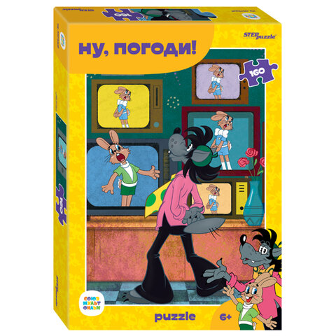 Пазл картонный, 160 элементов, лицензия "Советские мультфильмы", АССОРТИ, поле 24х34,5 см, STEP PUZZLE