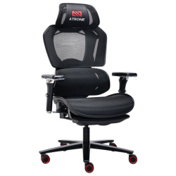 Кресло ATRONE "Optimus ER-707", адаптивный механизм со слайдером, сетка, черный/красный, 532968