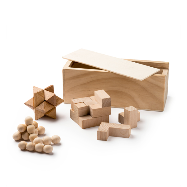 Набор из 3 игр ROCKS / Набор из 3-х головоломок в деревянном футляре