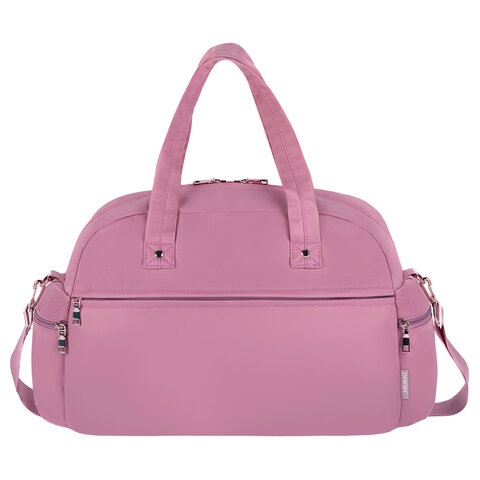 Сумка дорожная HEIKKI HANDY (ХЕЙКИ), карман на молнии, багажная лента, пыльная роза, 43х16х30 см, 273872