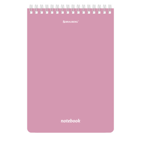 Блокнот А5 146х206мм, 80л, гребень, картон, клетка, BRAUBERG, КС МОРАНДИ, 118553