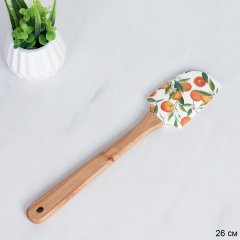 Лопатка кулинарная силиконовая 26,5х5,5 см / M-843 /уп 200/ 0,048/ 0,026/ микс