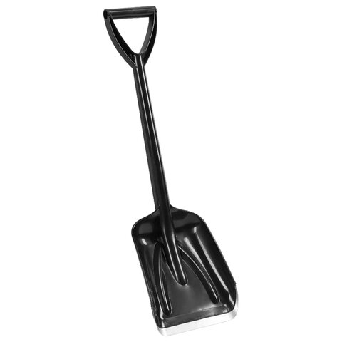 Лопата снеговая 20х30 см УНИВЕРСАЛЬНАЯ с планкой, прочная, пластиковая с V-ручкой, длина 70 см, для дома, авто, детей, ГРАНДМАСТЕР, 700347