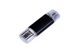 USB 3.0/micro USB/Type-C- флешка на 32 Гб, Размер 32ГБ, Цвет черный