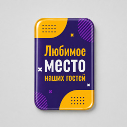 Объемный стикер из эпоксидной смолы на дверь вертикальный, Размер M, Цвет белый