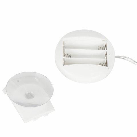 Световая фигура на присоске ЗОЛОТАЯ СКАЗКА "Снежинка", 12 LED, на батарейках, теплый белый, 591274