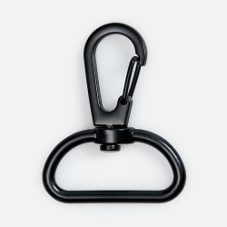 Застежка-карабин Snap Hook, L, черная, 2,9х4 см