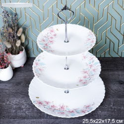 Ваза для фруктов 3-х ярусная / WG-3/LXP70/85/100 (23014) /уп 12/ Нежность АКЦИЯ