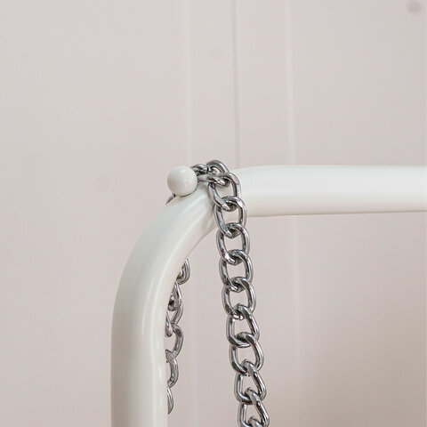 Вешалка для плечиков "Радуга-2", 1520х820х390 мм, передвижная, металл, белая, ВНП 299 Б