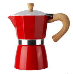 Кофеварка гейзерная 300 мл 6 чашек Красная / RX300-543 /уп 36/