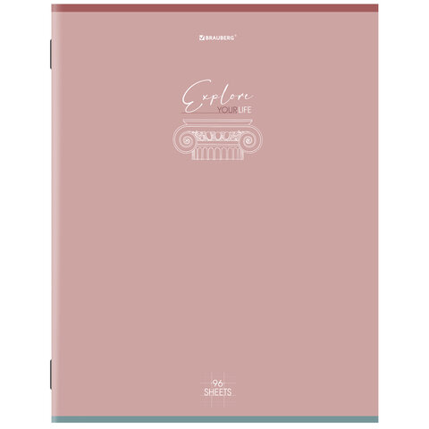 Тетради КОМПЛЕКТ 3 шт. А4, 96 л., BRAUBERG скоба, клетка, глянцевый лак, "Pastel", 404388