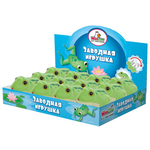 Игрушка мягкая заводная Лягушка, высота 6 см, WOOZOO (ВУЗУ), 666189