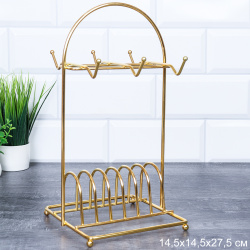 Подставка для кофейных наборов на 6 персон Золото / Z-893 /уп 80/металл