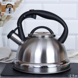 Чайник 2,5 л / MT-103 /уп 12/ цвет металл/ 0,65/ индукция
