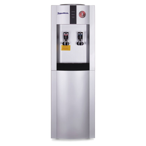 Кулер для воды AQUA WORK 16-LR, напольный, НАГРЕВ/ОХЛАЖДЕНИЕ КОМПРЕССОРНОЕ, 2 крана, серебро, 25877