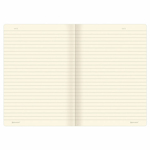 Тетрадь 60 л. в линию обложка гладкий кожзам, сшивка, B5 (179х250мм), ТЕМНО-СИНИЙ, BRAUBERG VIVA, 403902