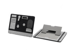 Складная подставка для ноутбука и органайзер для аксессуаров «Clipboard Pro», Цвет серый