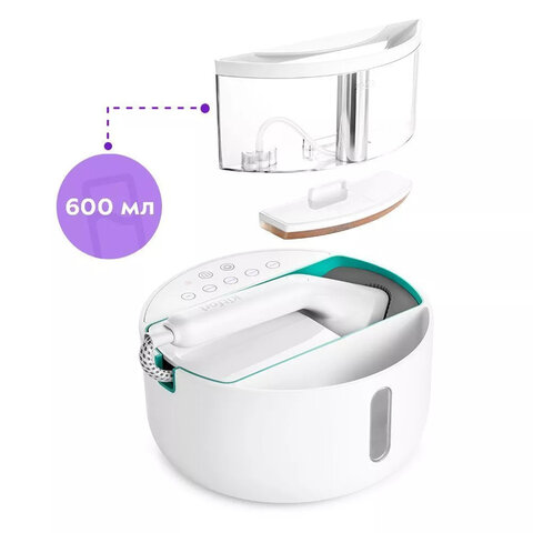 Отпариватель KITFORT KT-9110-3, 2180 Вт, пар 45 г/мин, резервуар 0,6 л, 5 режимов, 2 насадки, белый, КТ-9110-3