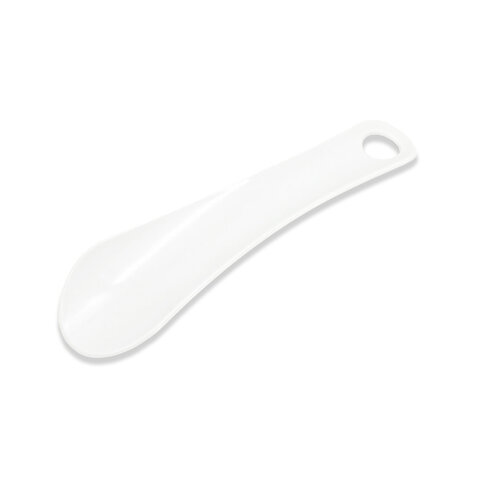 Ложка рожок для обуви ПЛАСТИКОВАЯ 15 см, БЕЛАЯ, КОМПЛЕКТ 100 шт., WBZ SHOES, 702521