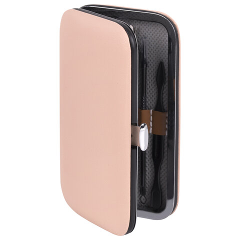 Универсальный набор для маникюра и педикюра 9 в 1 в футляре, MINI, бежевый, WBZ, 609492