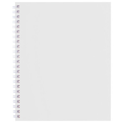 Тетрадь А5 96 л., HATBER, гребень, клетка, Soft-touch ламинация, SoloMatte "Арктический белый", 092868, 96Т5лВ1гр